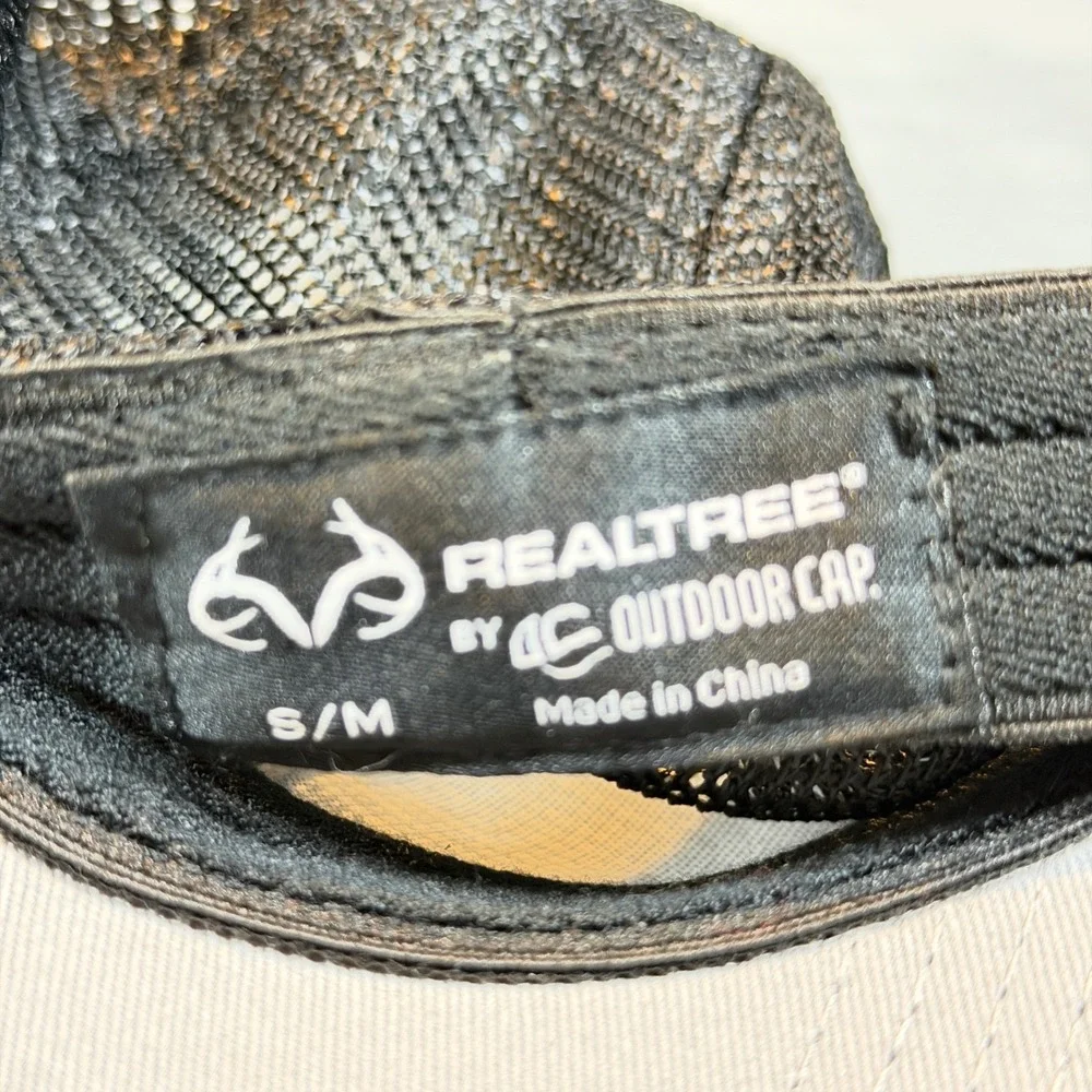 Realtree Fishing Camo Trucker Hat Mesh Back Stretch Fit‎ Cap Mens S/M
